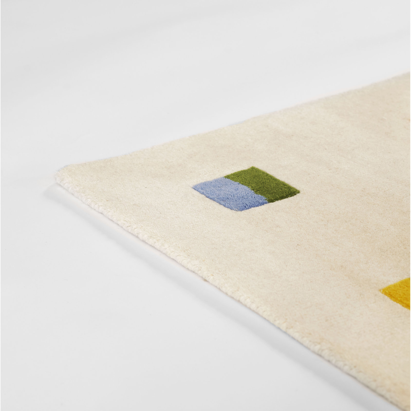 AllModern Form Hand Tufted Wool Geometric Multi Area Rug, Rectangle 2' x 3'
