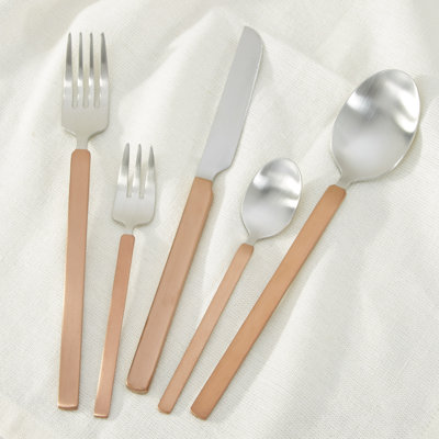 BergHOFF 20pc Stainless Steel Flatware Set, Gold