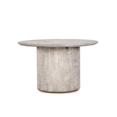 Debbie 51" L Concrete Pedestal Dining Table
