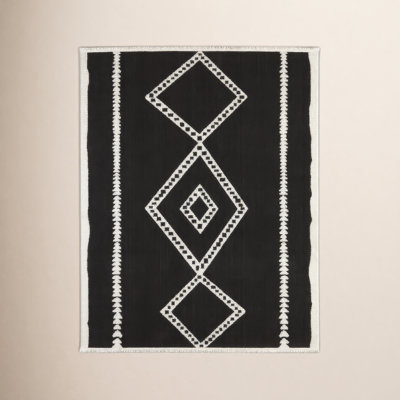 Lange Black White Southwestern Rug