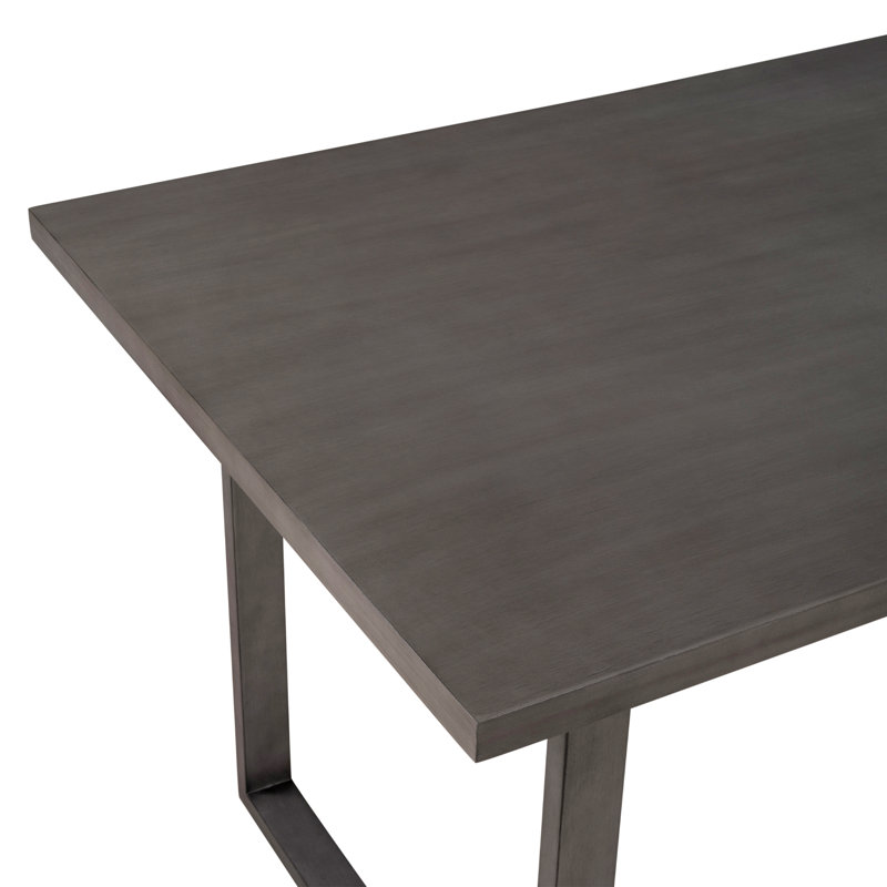 Ensemble de salle à manger en bois massif 6 pièces avec table rectangulaire et 4 chaises avec banc (gris)