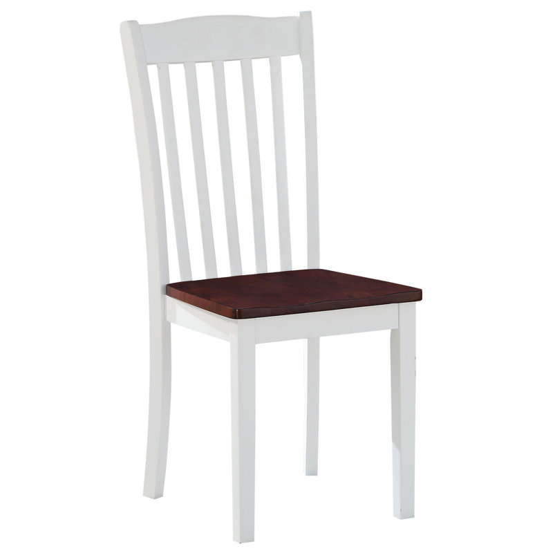 2 chaises d'appoint blanches et noyer rembourrées de mousse et rembourrées de mousse