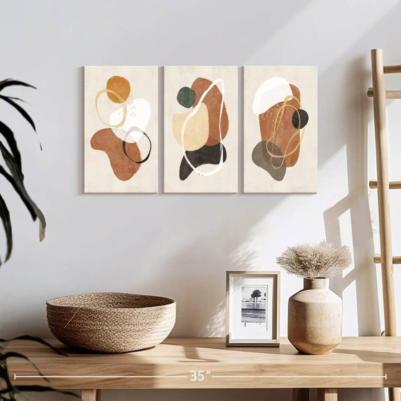 Impression sur toile brune, H 12 po x l 26 po x P 1 po