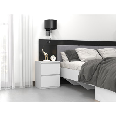 Delancey 40cm W Manufactured Wood Bedside Table