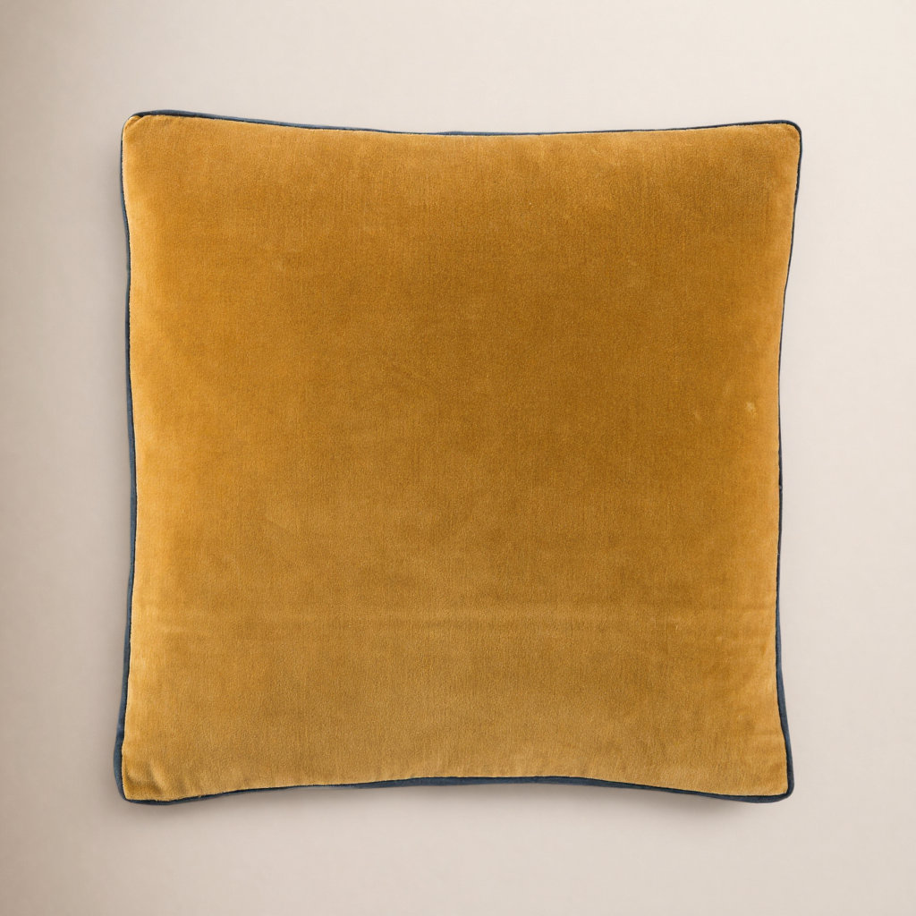Brixen 18" x 18" Cotton Throw Pillow, Pillow Cover Only - No Insert, Yellow