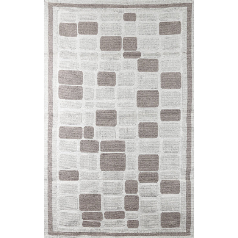Tapis en coton tissé à la machine Rectangle Essays, Rectangle 3 pi 11 po x 5 pi 11 po