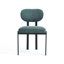 Ensemble de 2 chaises de salle à manger modernes rembourrées avec pieds en métal noir Boucle-142905836