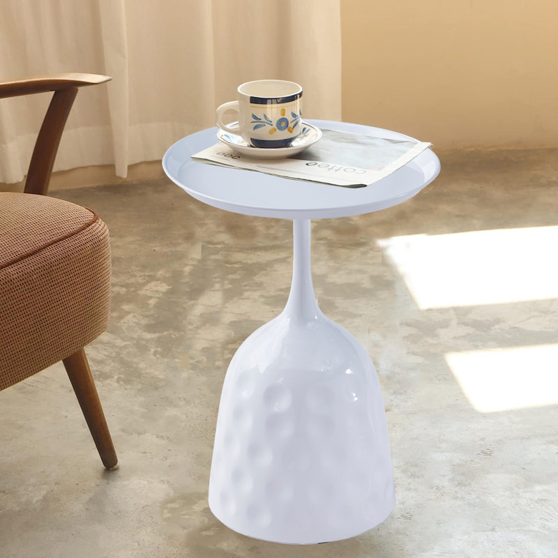 Table de bout d'une hauteur de 22,8 po, Blanc