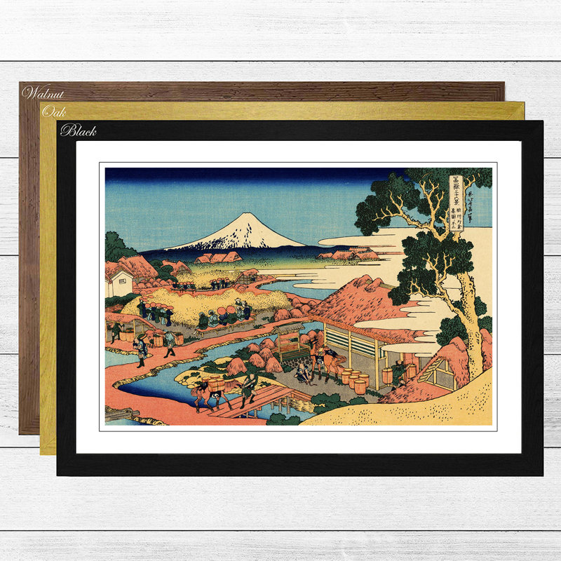 Katsushika Hokusai - Single Picture Frame Painting, Black