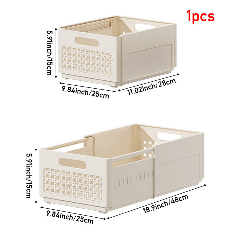 Rebrilliant Bertrando Polyethylene Plastic Decorative Basket, 15" H x 25" W x 28" D