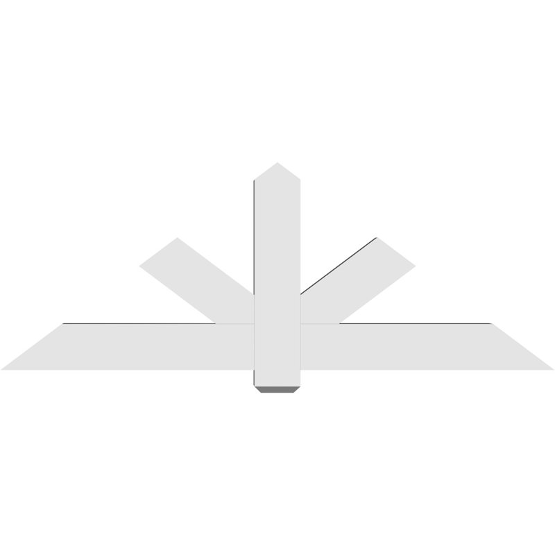 Support de pignon en PVC de qualité architecturale Kennewick, H 27 po x l 72 po (pas 9/12), P 4 po x F 6 po