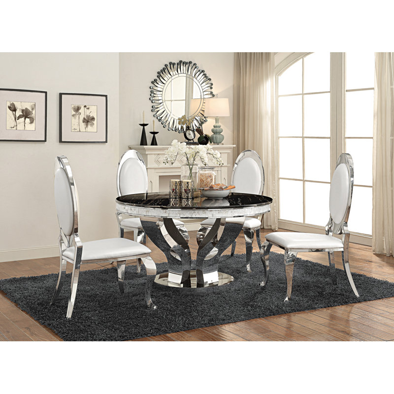 Chaise d'appoint rembourrée blanche Mayrim