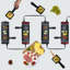 Verbindbares 2-Personen-Raclette rot TAK12-83195728