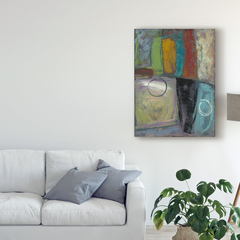 « cool jazz i », reproduction de peinture à l’acrylique sur toile tendue, H 47 po x l 35 po x P 2 po