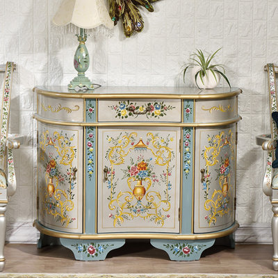 Console couleur demi-cercle en bois manufacturé