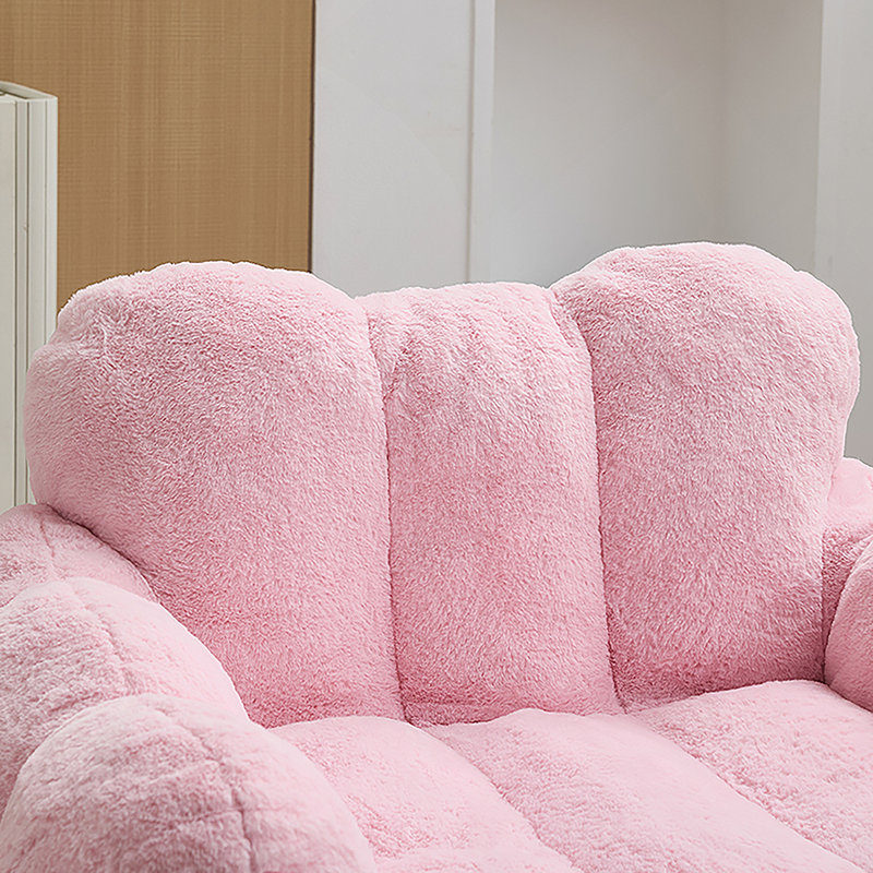 Canapé à compression Lotus de type adulte avec anneau à tirer pouvant être facilement déplacé sans installation convenant à divers environnements tels que le salon, la chambre à coucher, etc. Détendez-vous et profitez de la vie, rose