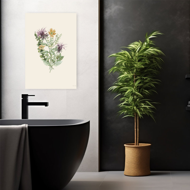 Art botanique abstrait contemporain Botanical Mix III, H 24 po x l 16 po
