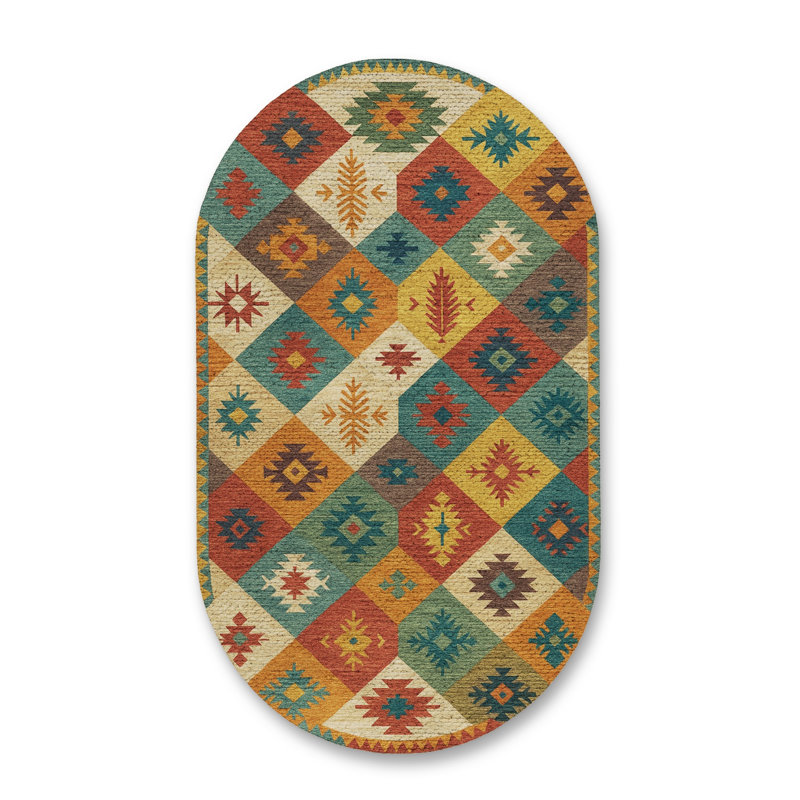 Tapis noir tissé à motif lavable traditionnel Mosso, 2'4" x 3'11"