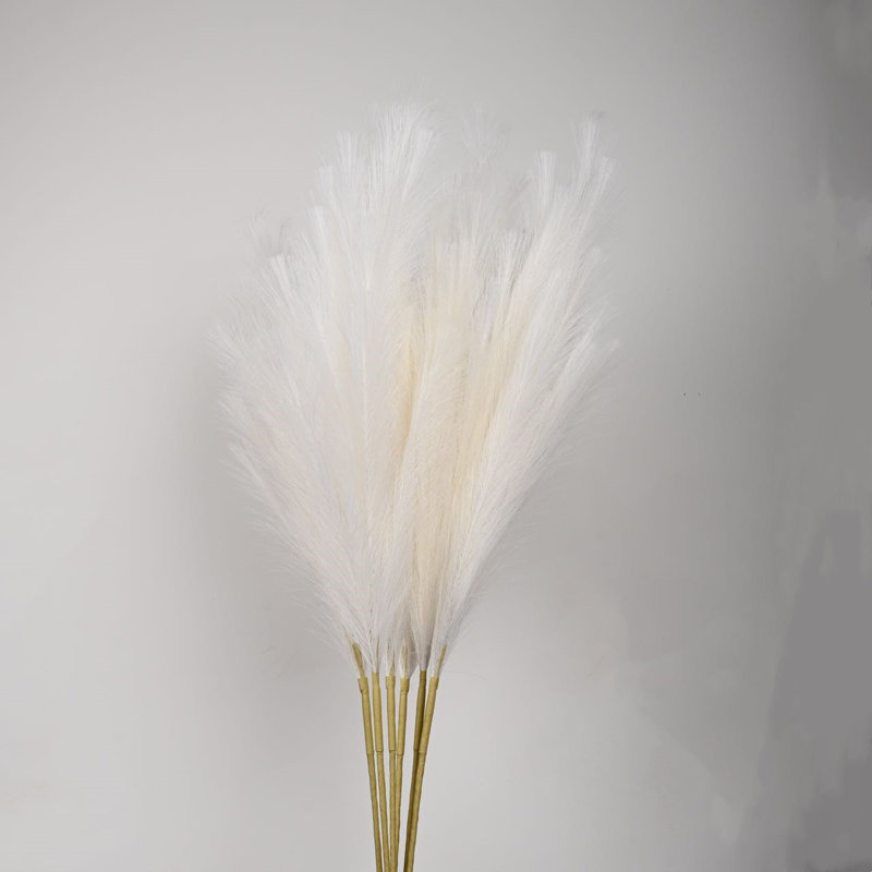Silk Pampas Grass Arrangement, 43"H x 8"W, Ivory