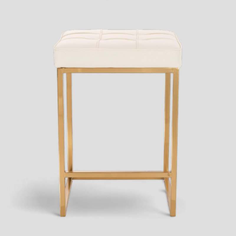 Sirach Backless Counter Stool, White