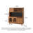 Scandinavian One-Piece Solid Wood Food Cabinet