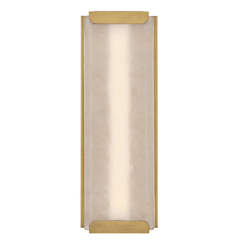 Zayde 8" W LED Outdoor Wall Lantern, Heritage Brass