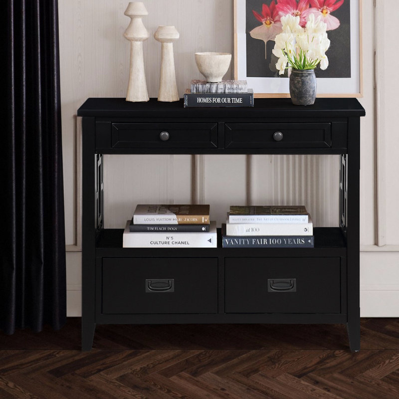 Bonnay 4 - Drawer End Table, Black