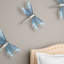 Décoration murale éclectique en métal turquoise 25 po x 16 po