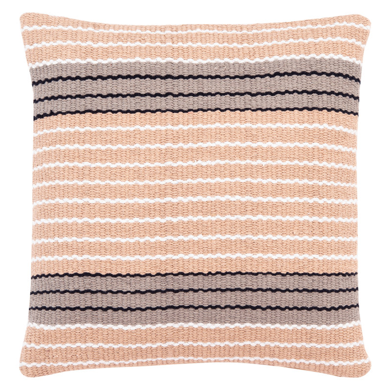 Jendi 20" Multicolor Striped Cotton Throw Pillow