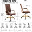 Fauteuil de bureau en cuir Humairaa-1179853708