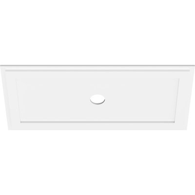Rectangle Architectural Grade PVC Contemporary Ceiling Medallion 3" Inside Diameter