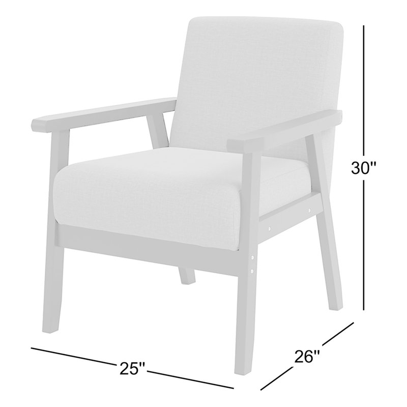 Santillo Upholstered Armchair, Dark Gray Linen, Espresso