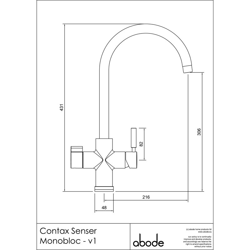 Abode Designs Contax Touch Kitchen Faucet