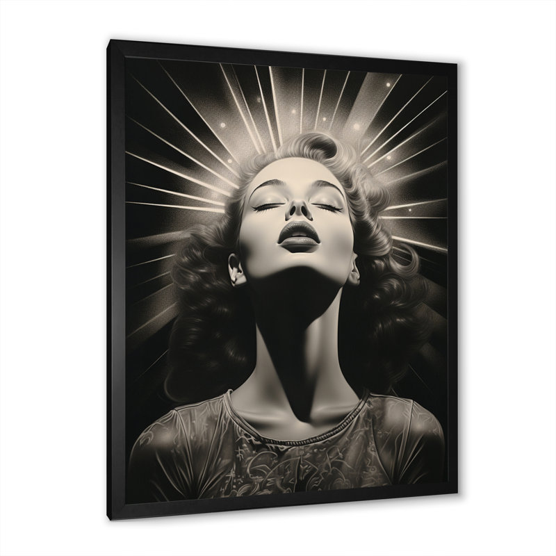 Spiritual Insight V sur toile, H 32 po x l 16 po x P 1 po, Cadre photo noir