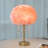 18" Feather Crystal Table Lamp With Light