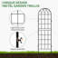 Treillis de jardin en métal 4Pack pour plantes grimpantes d'extérieur, support pour plante en métal 59 x 16 po