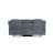 Zubaida Two Tone Grey Velvet Recliner Sofa w/USB Port & Drop Down Table