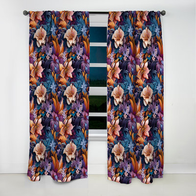 Floral Mirage - motif tropical II - Rideau floral - Rideau occultant floral - 1 panneau
