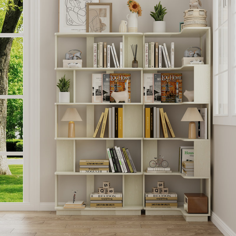 Ensemble de 2 bibliothèques d'angle compactes, Blanc