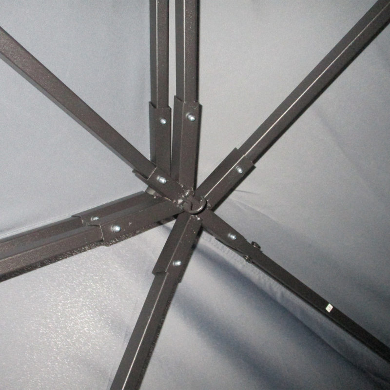 Outsunny 3x4m 2-Tier Gazebo Aluminium Garden Marquee Party Tent Dark Grey