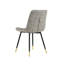 Ensemble de 4 chaises de salle à manger modernes avec revêtement en tissu Tech et pieds en métal doré
