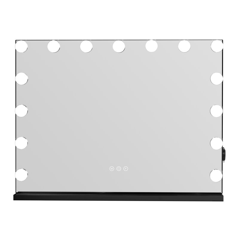 Metal Flat Floor Mirror, Black