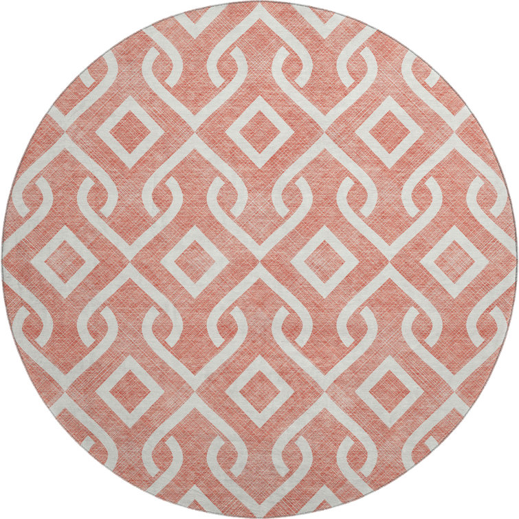 Premium Machine Washable Cerrito Salmon Rug