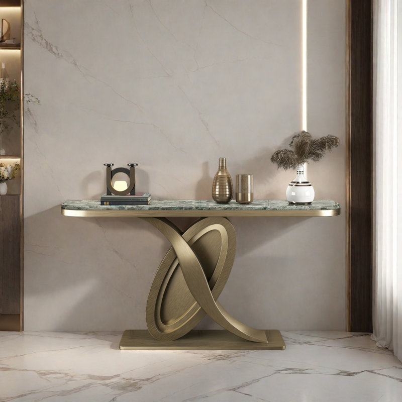 Console Modern Luxury Art, Or champagne