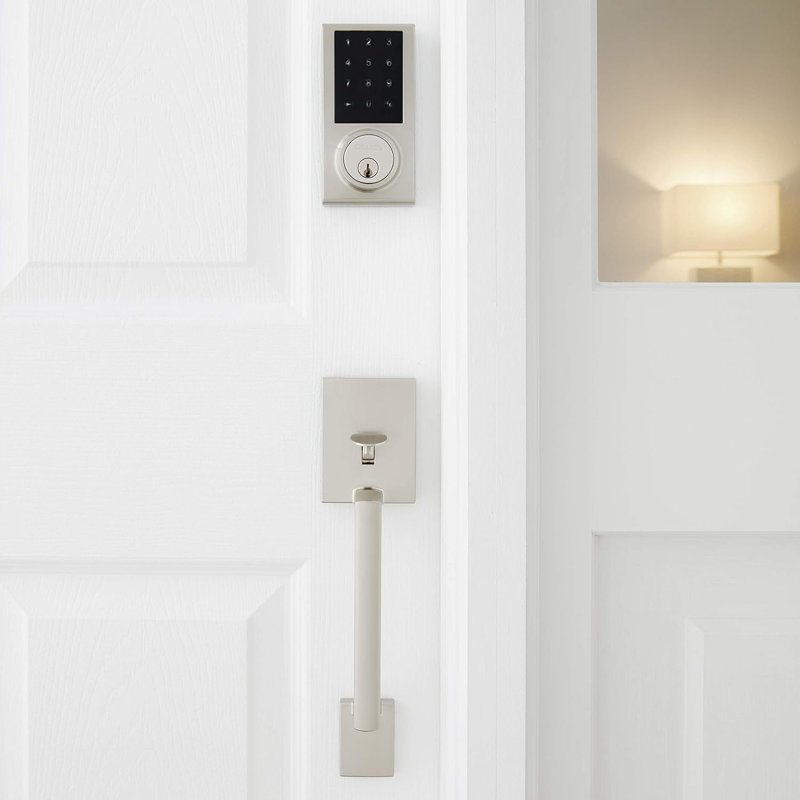 Delaney Avino Handleset w/ touchpad Deadbolt Satin Nickel, Satin Nickel