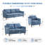 Ensemble de salon en chenille 3 pièces Barton-603955175