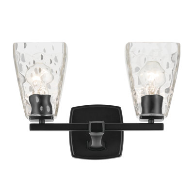 14.25" 2-Light Vanity Light with Water Glass