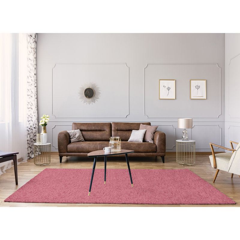 Tapis de zone rouge floral ditsy, Rectangle 9 pi x 12 pi