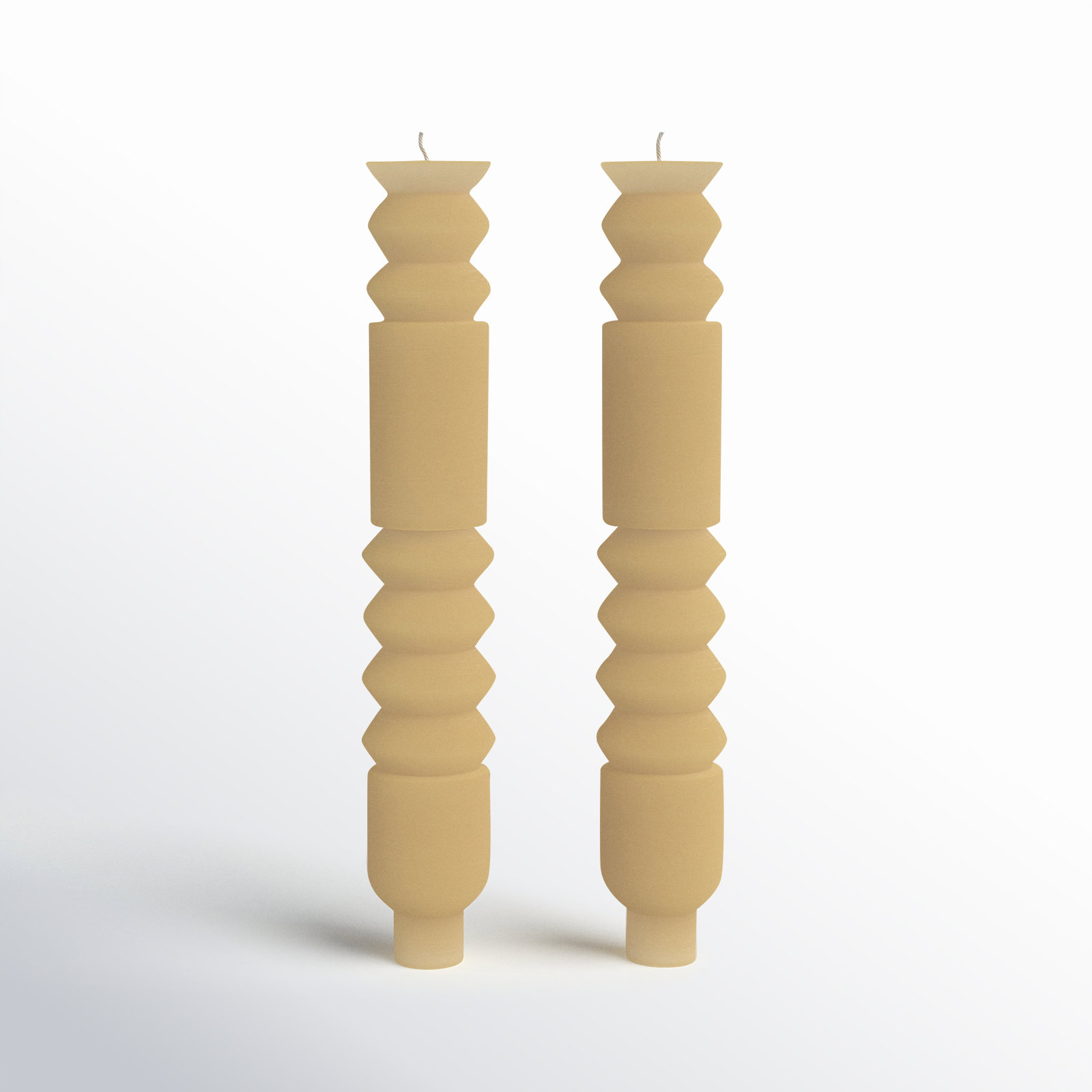 Unscented Taper Candle Set, Cream