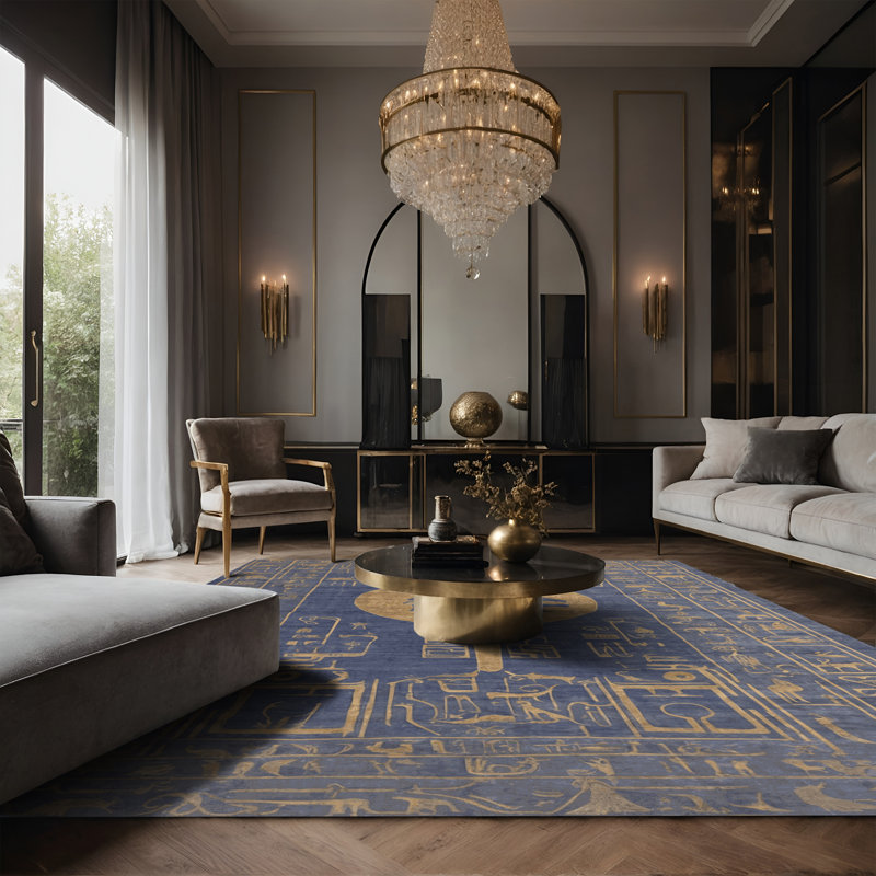 Tapis gris soyeux et moelleux, Rectangle 4 pi x 6 pi